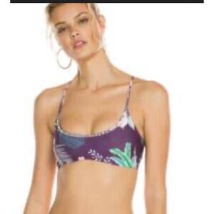NWT AGUA BENDITA WISTERIA BIKINI Lilou Top Swim M